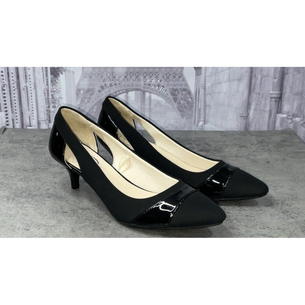 Simply Comfort Life Shied Black Heels Classic Women Shoes Size 9 W